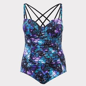 Torrid 2f mermaid Galaxy swimsuit